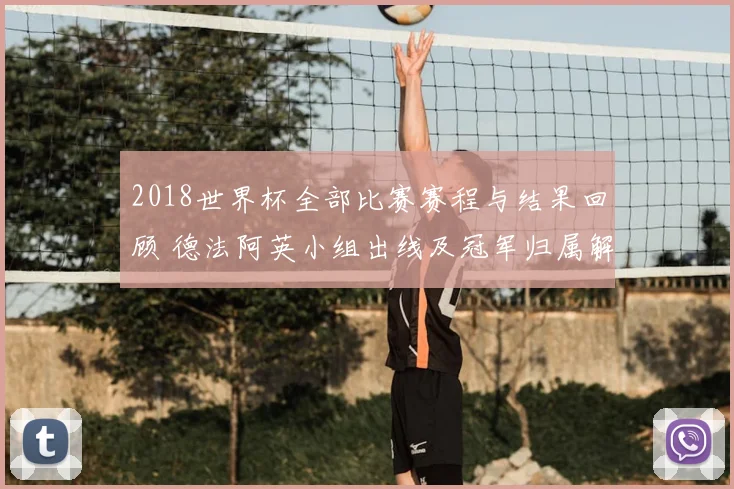 2018世界杯全部比赛赛程与结果回顾 德法阿英小组出线及冠军归属解析